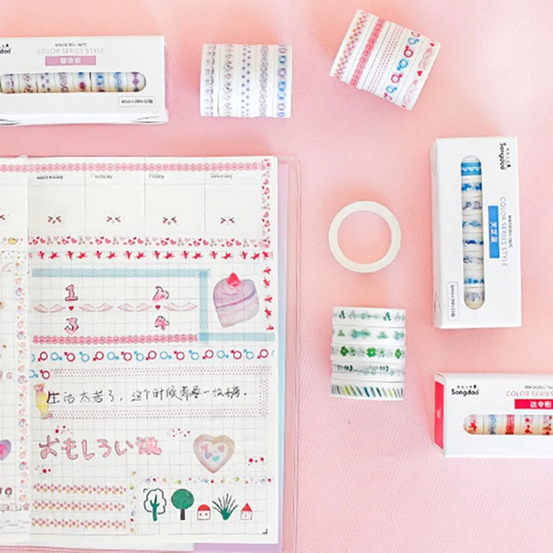 10pcs/pack DIY Washi Tape Scrapbooking Decorative Adhesive Tapes Paper Japanese Stationery Sticker
10pcs/pack DIY Washi Tape Scrapbooking Decorative Adhesive Tapes Paper Japanese Stationery Sticker