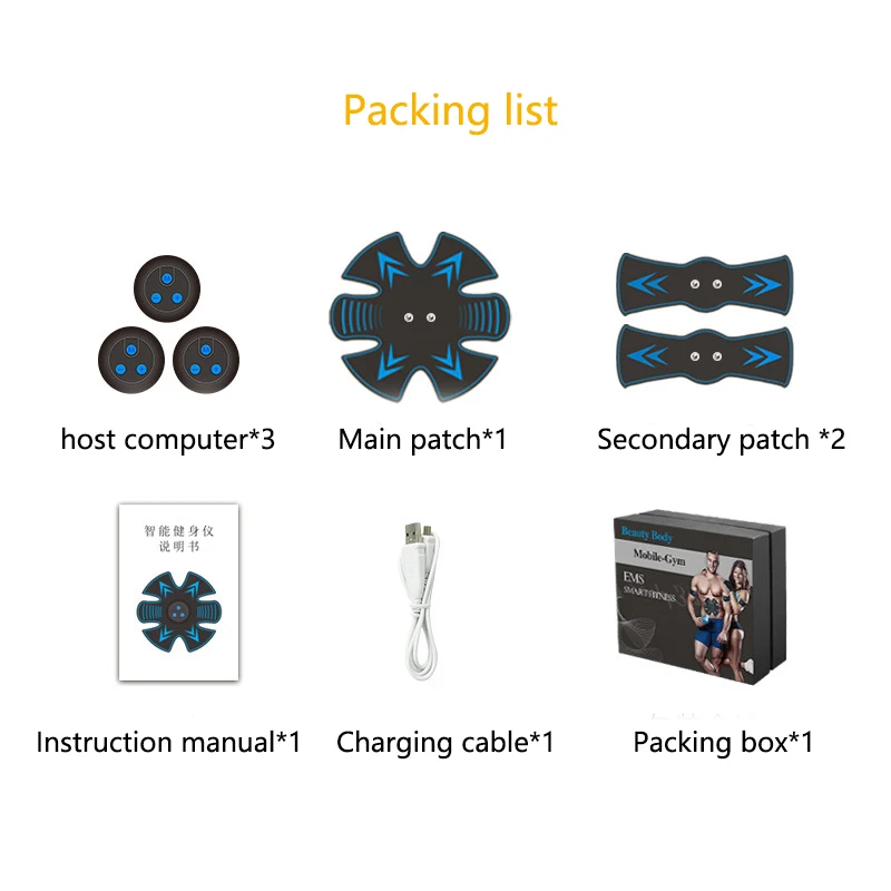 EMS Wireless Electric Muscle Stimulator Massager TENS Electronic Abdominal Fitness Massage Tools Body Slimming Shaper Machine
EMS Wireless Electric Muscle Stimulator Massager TENS Electronic Abdominal Fitness Massage Tools Body Slimming Shaper Machine