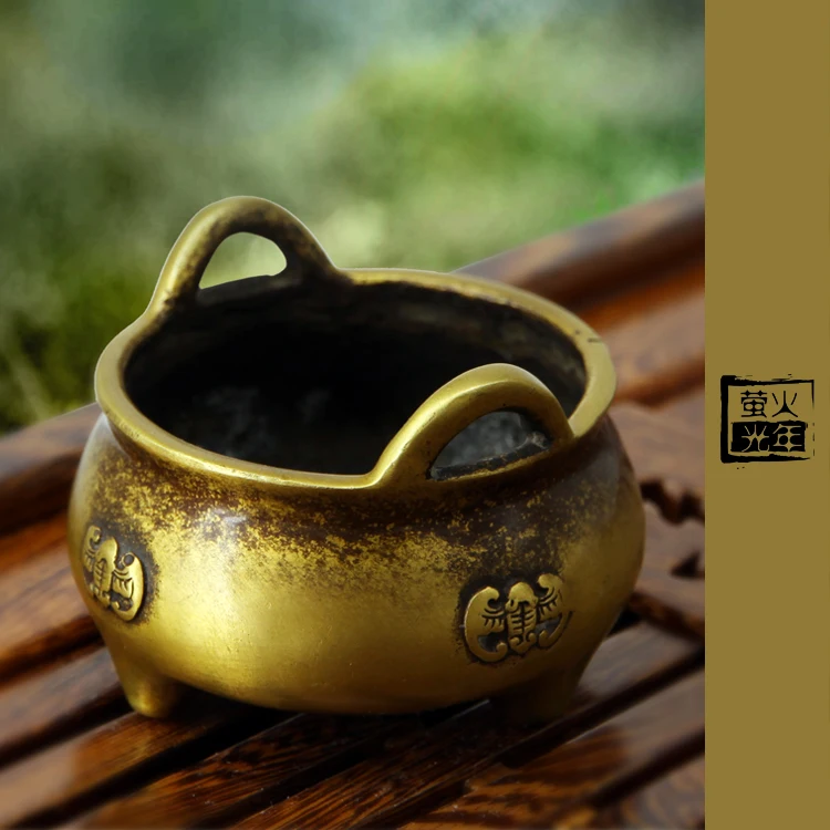 China ancient fine carving Buddha incense Incense burner