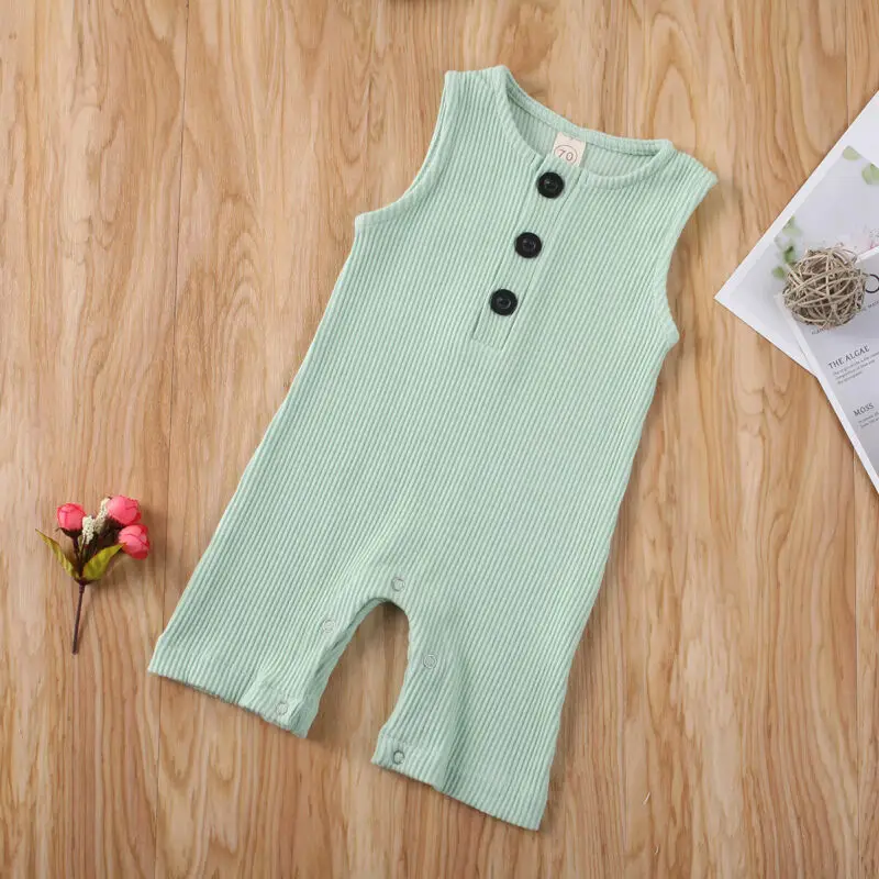 0-18M Newborn Infant Baby Boys Girls Romper Clothes Casual Baby Boy Girl Button Solid Sleeveless Jumpsuit Summer Outfit 4 Colors
0-18M Newborn Infant Baby Boys Girls Romper Clothes Casual Baby Boy Girl Button Solid Sleeveless Jumpsuit Summer Outfit 4 Colors