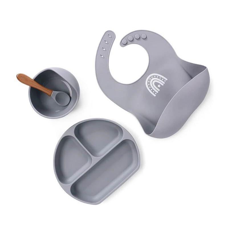 4 Pcs Baby Food Grade Silicone Waterproof Bibs+Suction Dinner Plate+Bowl+Spoon 54DF
4 Pcs Baby Food Grade Silicone Waterproof Bibs+Suction Dinner Plate+Bowl+Spoon 54DF