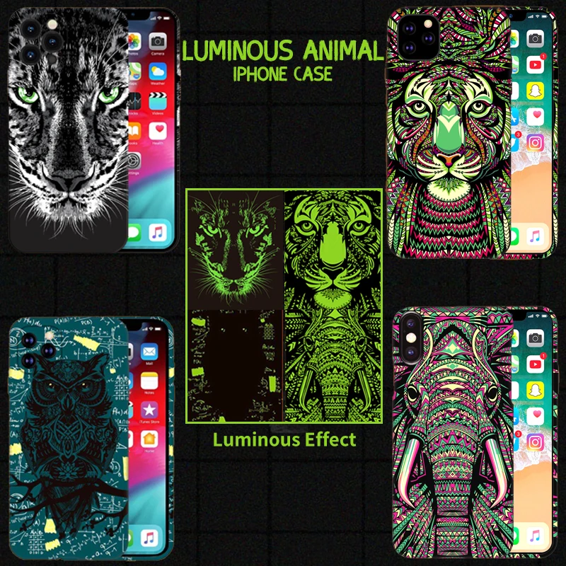 Fashion Luminous Animal TPU Soft Case for iPhone 11 12 Pro Max Mini 7 8 Plus XR X XS MAX Trend Creative INS Cover
Fashion Luminous Animal TPU Soft Case for iPhone 11 12 Pro Max Mini 7 8 Plus XR X XS MAX Trend Creative INS Cover
