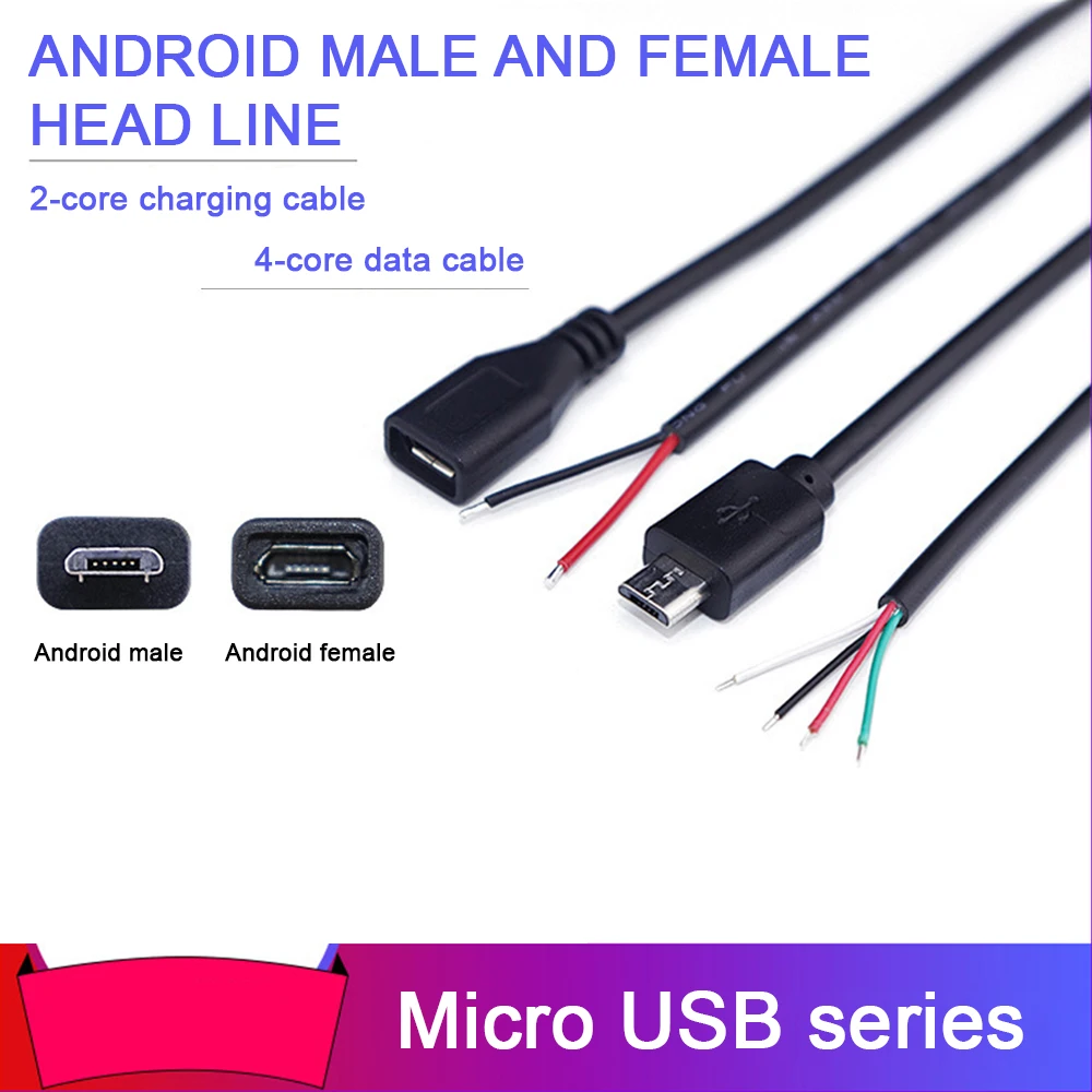 MICRO Female Head Line Android Male Head Female Head Line USB Micro Single Head Line 4-core Charging Cable Data Cable
MICRO Female Head Line Android Male Head Female Head Line USB Micro Single Head Line 4-core Charging Cable Data Cable