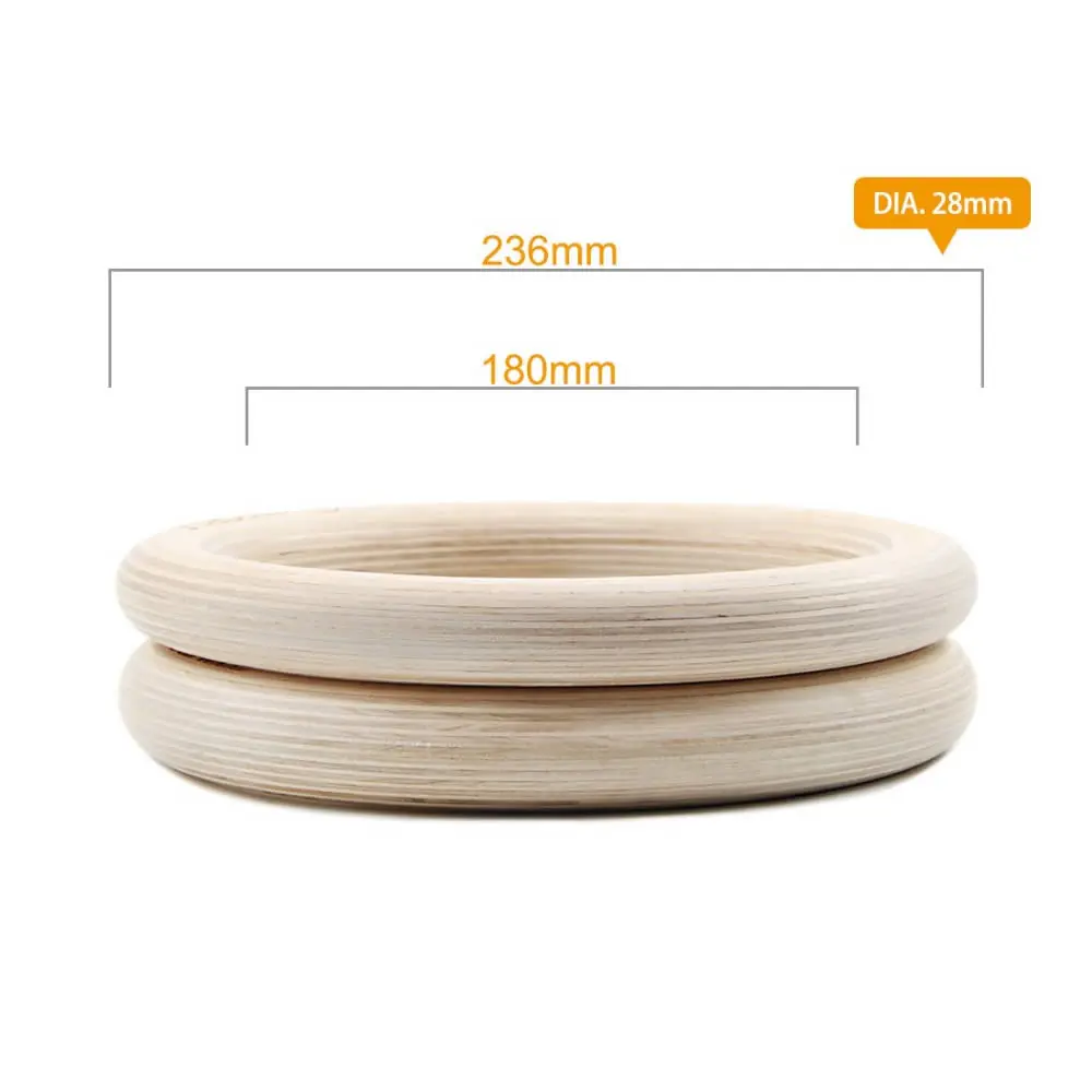 1 Pair Birch Wood Gymnastic Rings Pull Up GYM Ring for Home Fitness Strength Training. 2.8cm*4.5m Adjustable Straps for Optional
1 Pair Birch Wood Gymnastic Rings Pull Up GYM Ring for Home Fitness Strength Training. 2.8cm*4.5m Adjustable Straps for Optional