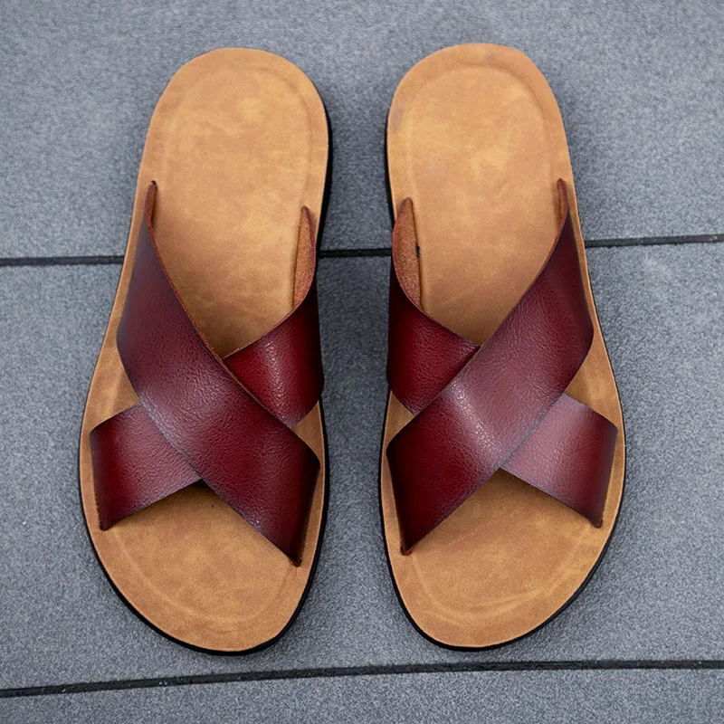 Summer Sandals Men Leather Classic Roman Open-toed Slipper Outdoor Beach Rubber Summer Shoes Flip Flop Water Sandals
Summer Sandals Men Leather Classic Roman Open-toed Slipper Outdoor Beach Rubber Summer Shoes Flip Flop Water Sandals