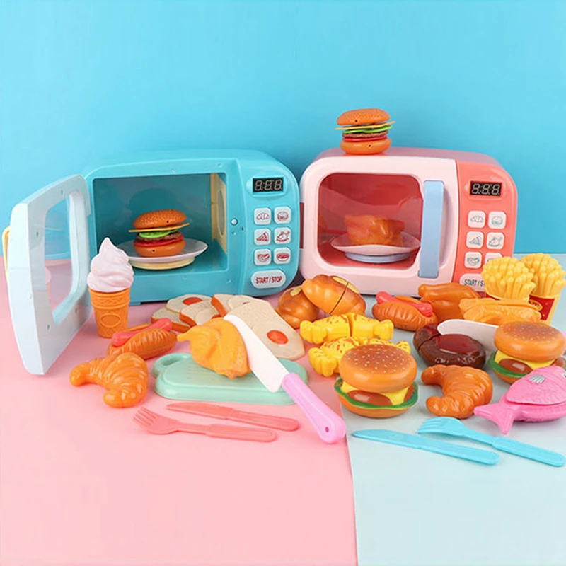 Kid's Kitchen Toys Simulation Microwave Oven Educational Toys Mini Kitchen Food Pretend Play Cutting Role Playing Girls Toys 
Kid's Kitchen Toys Simulation Microwave Oven Educational Toys Mini Kitchen Food Pretend Play Cutting Role Playing Girls Toys