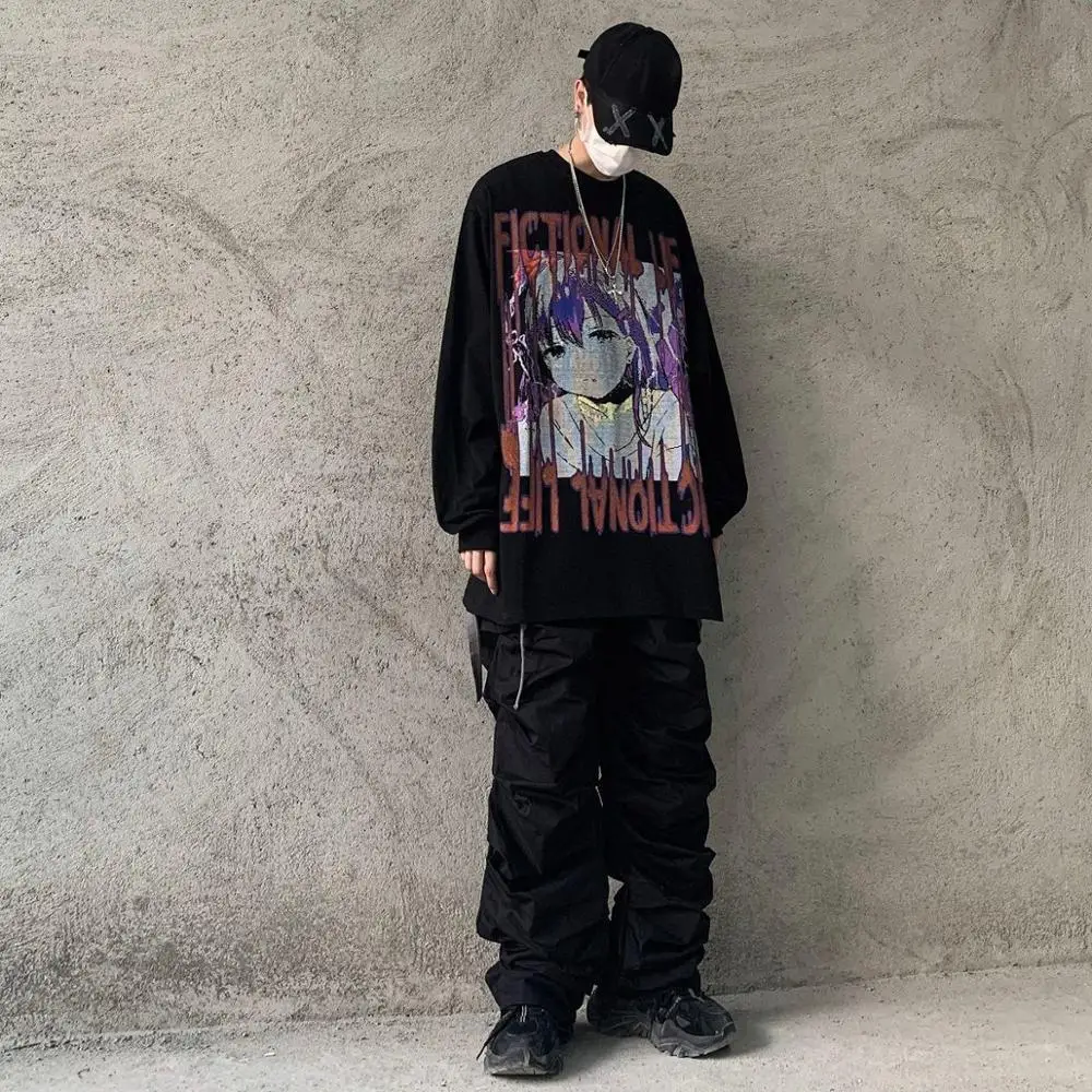 Hip Hop Japan Tops Men Casual Korean Gothic Harajuku T Shirt Spring Autumn High Street Oversized Tops Cool Cartoon Tshirts Male
Hip Hop Japan Tops Men Casual Korean Gothic Harajuku T Shirt Spring Autumn High Street Oversized Tops Cool Cartoon Tshirts Male
