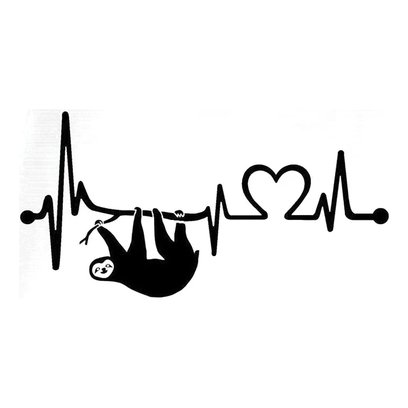 Interesting Car Sticker Sloth Heartbeat Lifeline Monitor Sticker Motorcycle PVC Waterproof and Sun Proof Black/silver 19cmX10cm
Interesting Car Sticker Sloth Heartbeat Lifeline Monitor Sticker Motorcycle PVC Waterproof and Sun Proof Black/silver 19cmX10cm