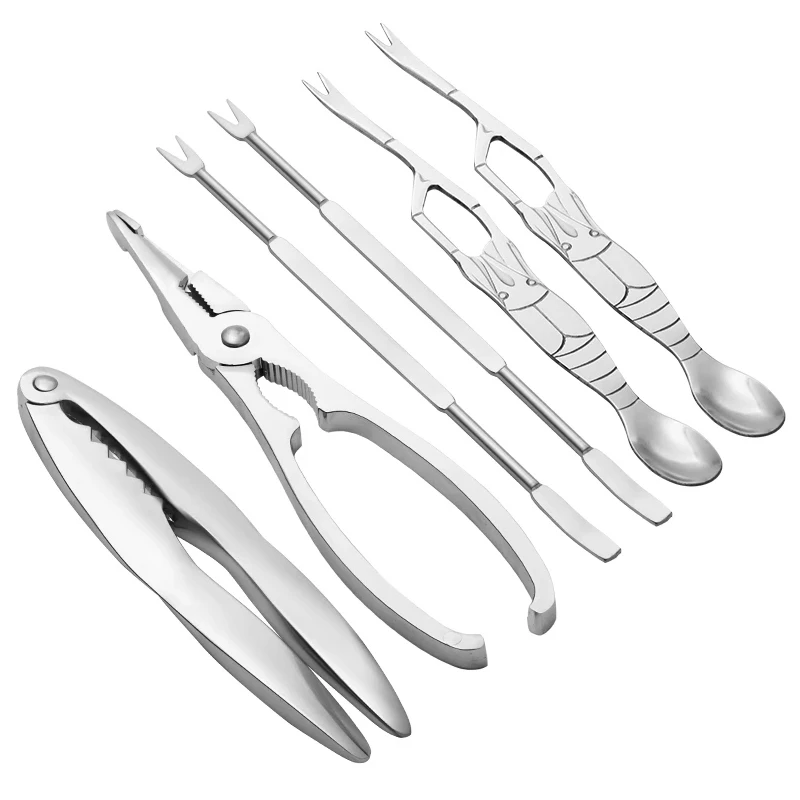 Seafood Tool Set Stainless Steel Crab Tool 6-piece Set Crab and Shrimp Sheller Peeler Seafood Set Box Green Kitchen Utensils
Seafood Tool Set Stainless Steel Crab Tool 6-piece Set Crab and Shrimp Sheller Peeler Seafood Set Box Green Kitchen Utensils