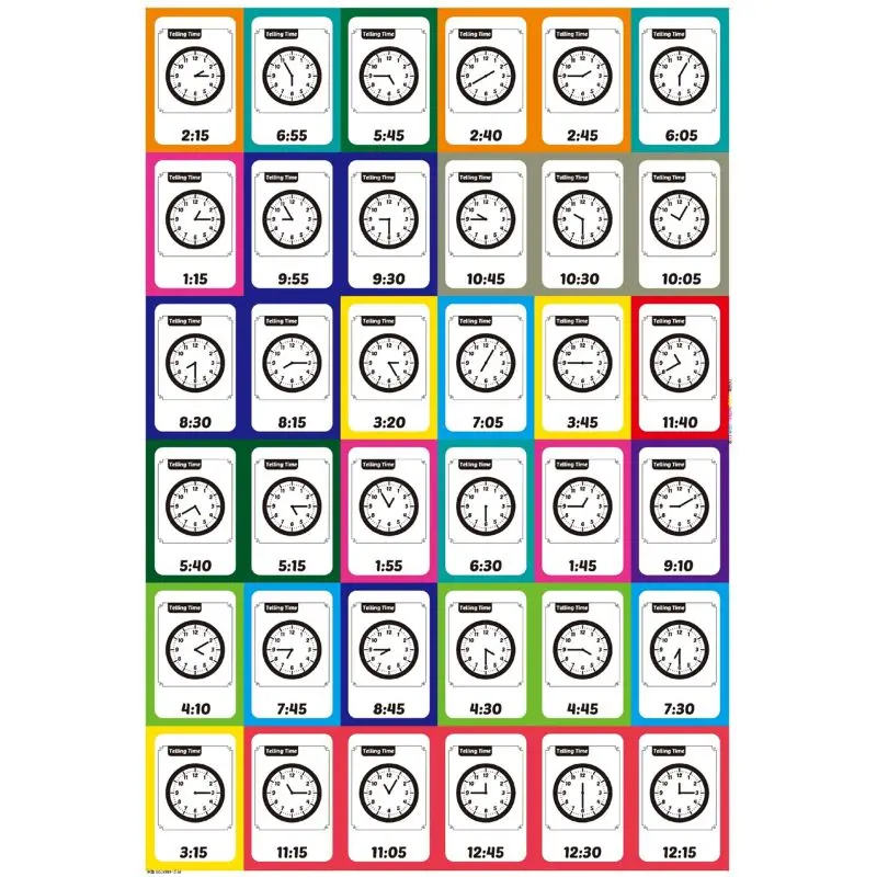 900C Telling Time Flash Cards Montessori Toy for Children Kids Early Preschool Learing Time Teaching Aids
900C Telling Time Flash Cards Montessori Toy for Children Kids Early Preschool Learing Time Teaching Aids