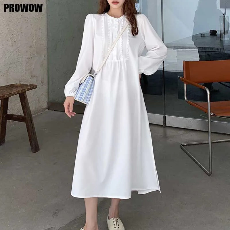 Korean One-Piece White Dress Women 2020 Spring New French Vintage Loose Single-Breasted Long Sleeve Dress Ladies Elegant Dresses
Korean One-Piece White Dress Women 2020 Spring New French Vintage Loose Single-Breasted Long Sleeve Dress Ladies Elegant Dresses