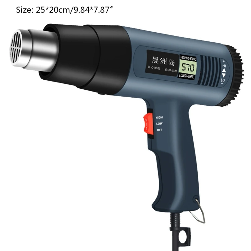 Heat Gun 2000W Hot Air Heat Blower 320F-1200F Ajustable Temperature Control LCD Screen Display Soldering Tool Hot Air
Heat Gun 2000W Hot Air Heat Blower 320F-1200F Ajustable Temperature Control LCD Screen Display Soldering Tool Hot Air
