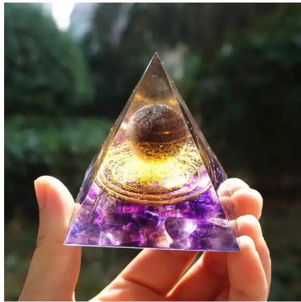 Handmade Orgonite Pyramid 60mm Amethyst Crystal Sphere With Amethyst Natural Cristal Stone Orgone Energy Healing Orgone
Handmade Orgonite Pyramid 60mm Amethyst Crystal Sphere With Amethyst Natural Cristal Stone Orgone Energy Healing Orgone