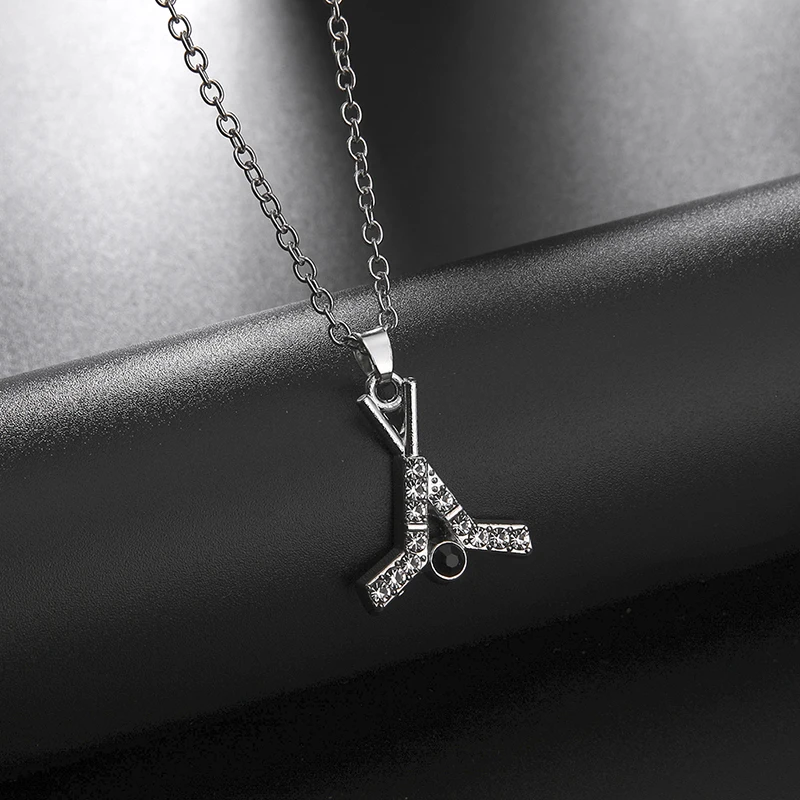 Teamer Clear Crystal Hockey Stick Pendant Necklace for Woman Men Adjustable Chain Fashion Sport Charms Silver Color Jewelry Gift
Teamer Clear Crystal Hockey Stick Pendant Necklace for Woman Men Adjustable Chain Fashion Sport Charms Silver Color Jewelry Gift