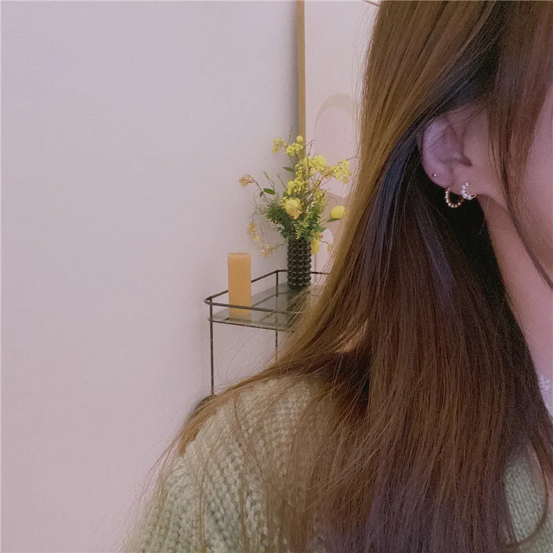 Korean Fashion Exquisite Zircon Moon S925 Silver Needle Small Stud Earrings for Women 2021 New Temperament Earrings Jewelry Gift
Korean Fashion Exquisite Zircon Moon S925 Silver Needle Small Stud Earrings for Women 2021 New Temperament Earrings Jewelry Gift