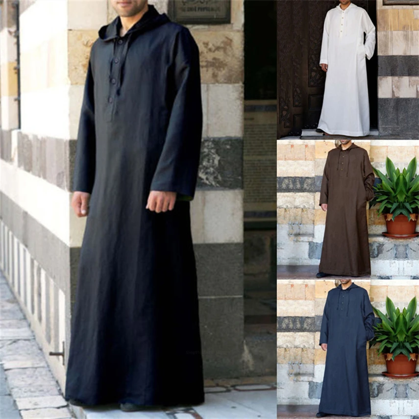 Muslim Men Robe Hoodies Kaftan Islamic Clothing Long Sleeve Dubai Turkey Ramadam Eid Mubarak Abaya Dress Arab Jubba Thobe
Muslim Men Robe Hoodies Kaftan Islamic Clothing Long Sleeve Dubai Turkey Ramadam Eid Mubarak Abaya Dress Arab Jubba Thobe