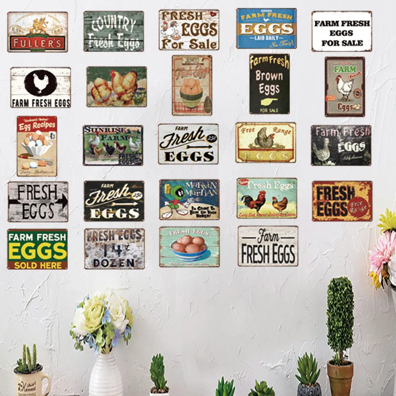 Farm Fresh Eggs Tin Sign Country Style Plaque Metal Vintage Plates For Wall Art Retro Home Shop Farm Decor 30X20CM 4433A
Farm Fresh Eggs Tin Sign Country Style Plaque Metal Vintage Plates For Wall Art Retro Home Shop Farm Decor 30X20CM 4433A