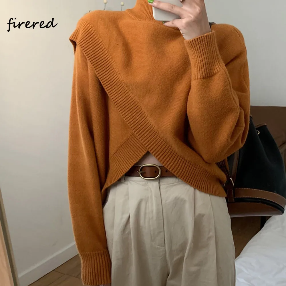 Fashion Simple Turtleneck Sweaters for Women Loose Solid Color Pullover Long Sleeve Knitted Sweater Female Tops Pull Femme 2021
Fashion Simple Turtleneck Sweaters for Women Loose Solid Color Pullover Long Sleeve Knitted Sweater Female Tops Pull Femme 2021