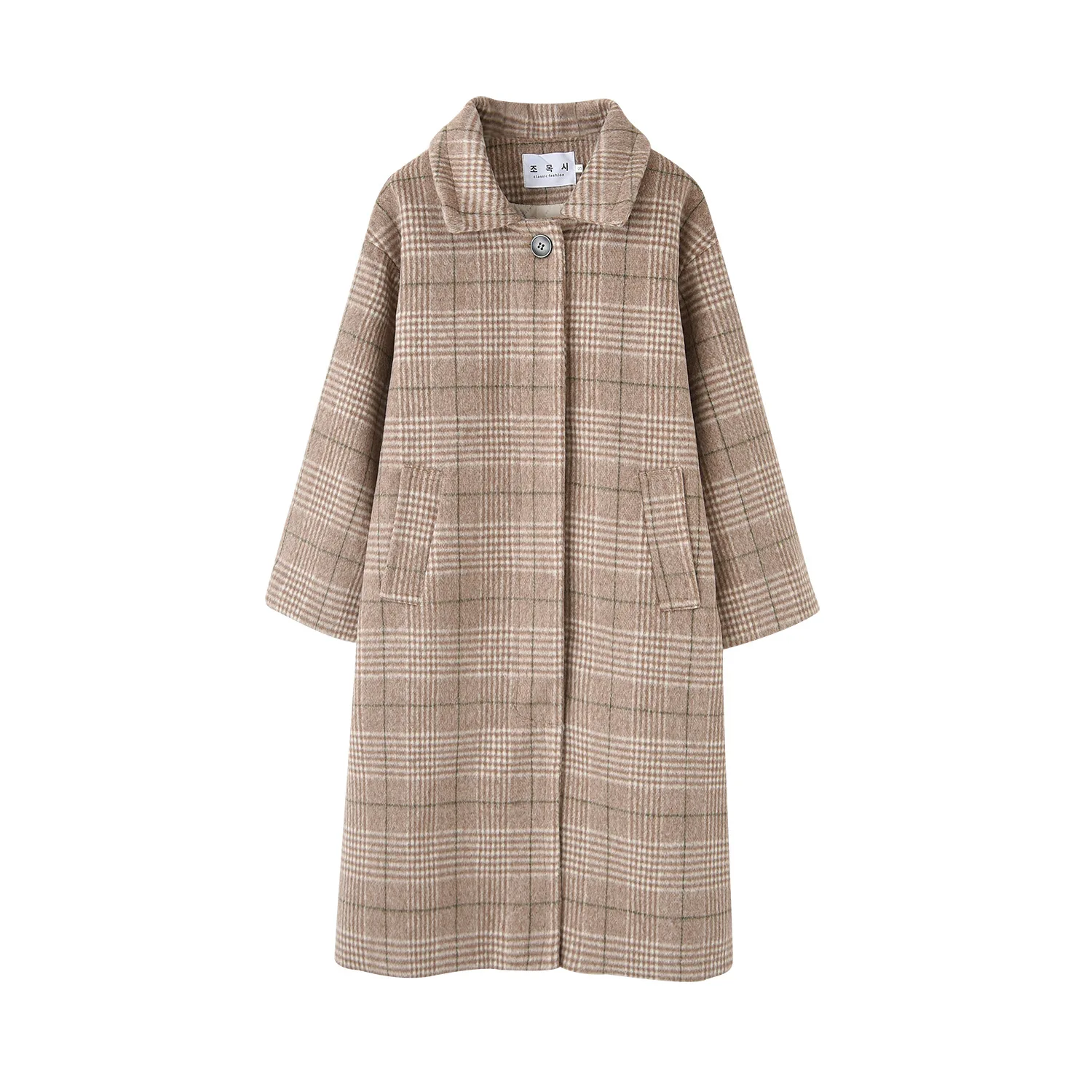 Plaid Women's Woolen Coat Autumn and Winter Single-breasted Lapel Fashion Trend Over-the-knee Hepburn Style Woolen Coat W23
Plaid Women's Woolen Coat Autumn and Winter Single-breasted Lapel Fashion Trend Over-the-knee Hepburn Style Woolen Coat W23
