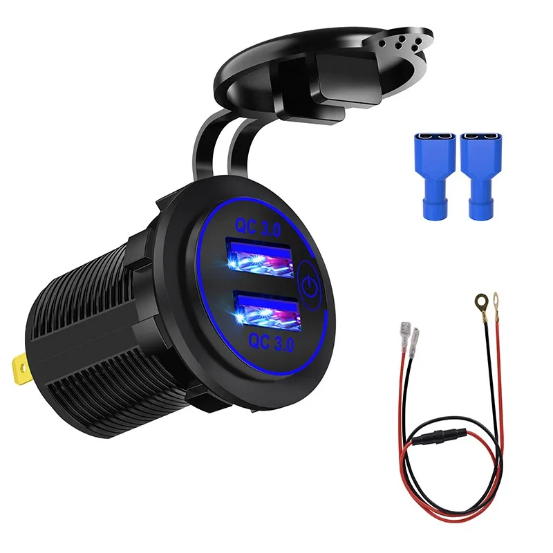 30W QC 3.0 Touch Switch Waterproof Universal Motorcycle Car Truck Boat Dual USB Charger Socket For Phone Tablet Camera GPS DVR
30W QC 3.0 Touch Switch Waterproof Universal Motorcycle Car Truck Boat Dual USB Charger Socket For Phone Tablet Camera GPS DVR