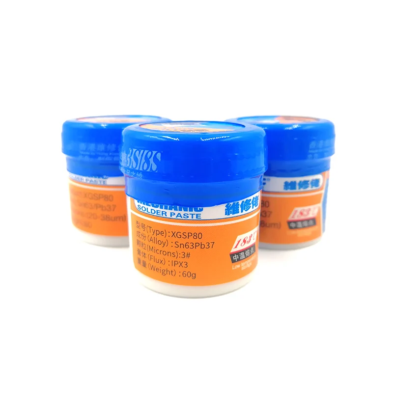 5Pcs/lot Original Mechanic Solder Paste Sn63/Pb37 35G 60G 183℃ Welding Flux for Phone PCB Circuit Board SMT Repair 
5Pcs/lot Original Mechanic Solder Paste Sn63/Pb37 35G 60G 183℃ Welding Flux for Phone PCB Circuit Board SMT Repair