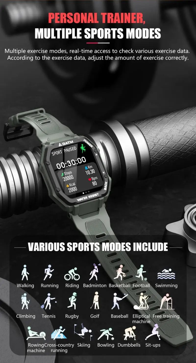 Smart Watch Waterproof Sport Swim Diving Activity Tracker Heart Rate Monitor Sports Ladies Smart Watch Men For Android IOS
Smart Watch Waterproof Sport Swim Diving Activity Tracker Heart Rate Monitor Sports Ladies Smart Watch Men For Android IOS