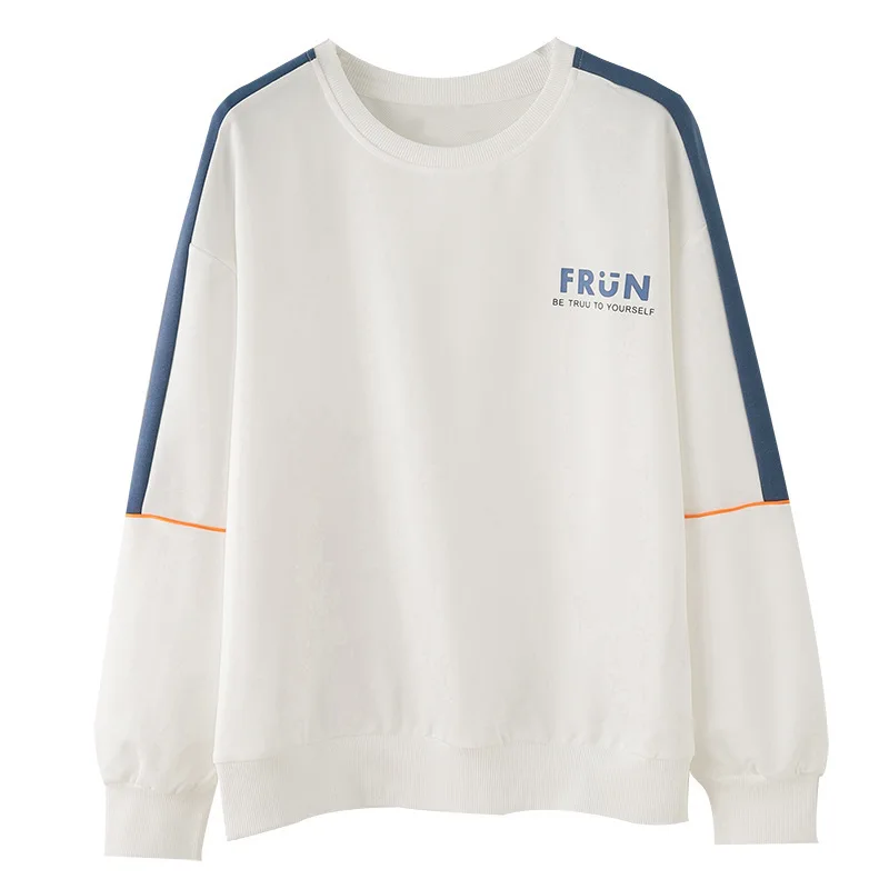 2021 autumn women's top trend new Korean loose T-shirt letter printing round neck Xianqi sweater
2021 autumn women's top trend new Korean loose T-shirt letter printing round neck Xianqi sweater