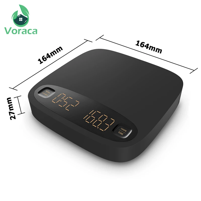 

Smart Electronic LED Digital Coffee Scale with Timer for Espresso Pour Over Hand Drip Brew Coffee Automatic Timing Barista Tools