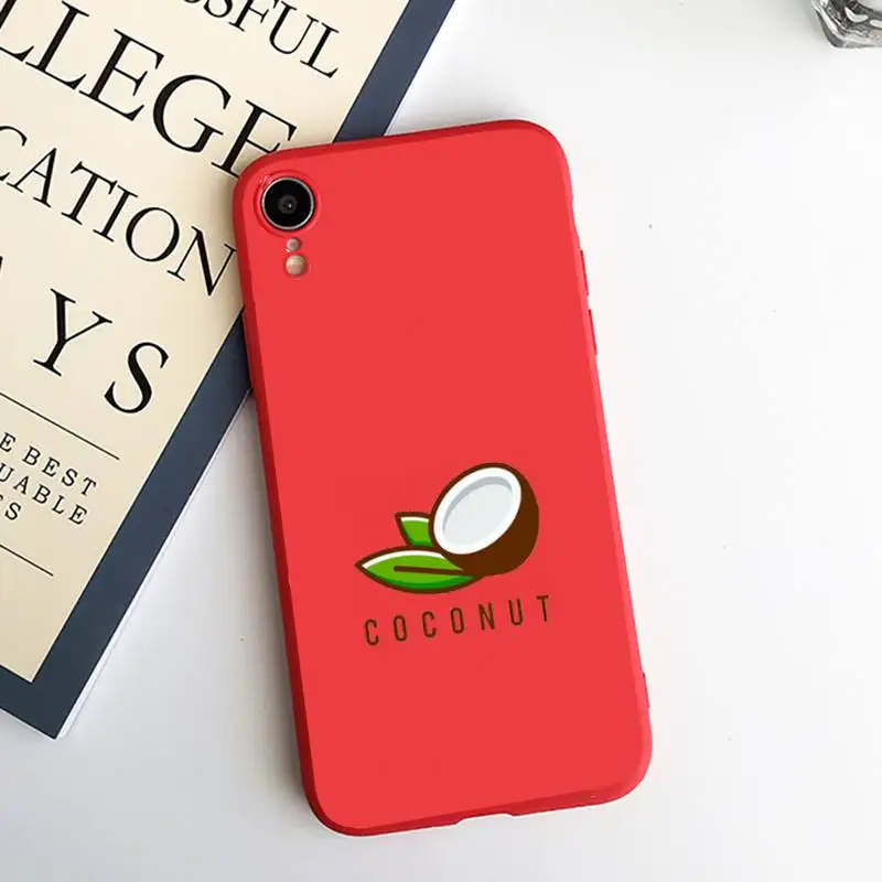 Summer Beach coconut fruit Phone Case Candy Color for iPhone 6 7 8 11 12 s mini pro X XS XR MAX Plus
Summer Beach coconut fruit Phone Case Candy Color for iPhone 6 7 8 11 12 s mini pro X XS XR MAX Plus