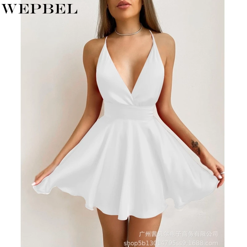 WEPBEL Dress Women's Sexy Printed Slim Dress Summer Fashion V-neck High Waist Backless Spaghetti Strap Dress
WEPBEL Dress Women's Sexy Printed Slim Dress Summer Fashion V-neck High Waist Backless Spaghetti Strap Dress