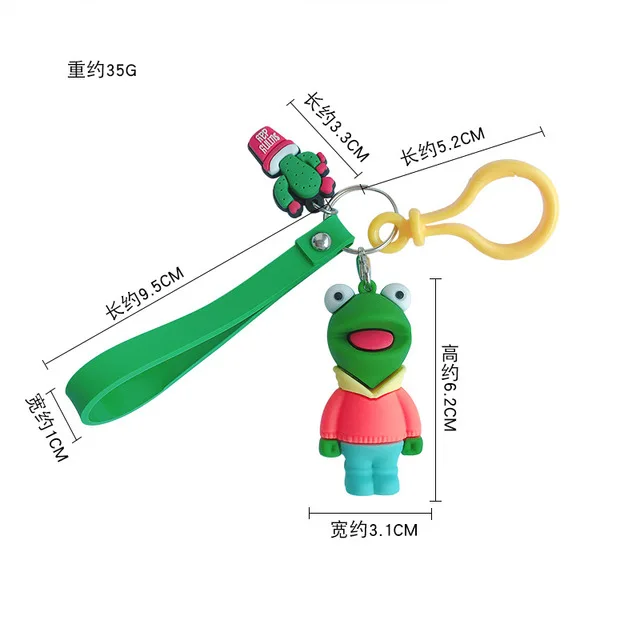 Korean Cartoon Diy Frog Keyrings Instagram Fashion Doll Key Chains Lovers Cactus Key Chain Wholesale
Korean Cartoon Diy Frog Keyrings Instagram Fashion Doll Key Chains Lovers Cactus Key Chain Wholesale