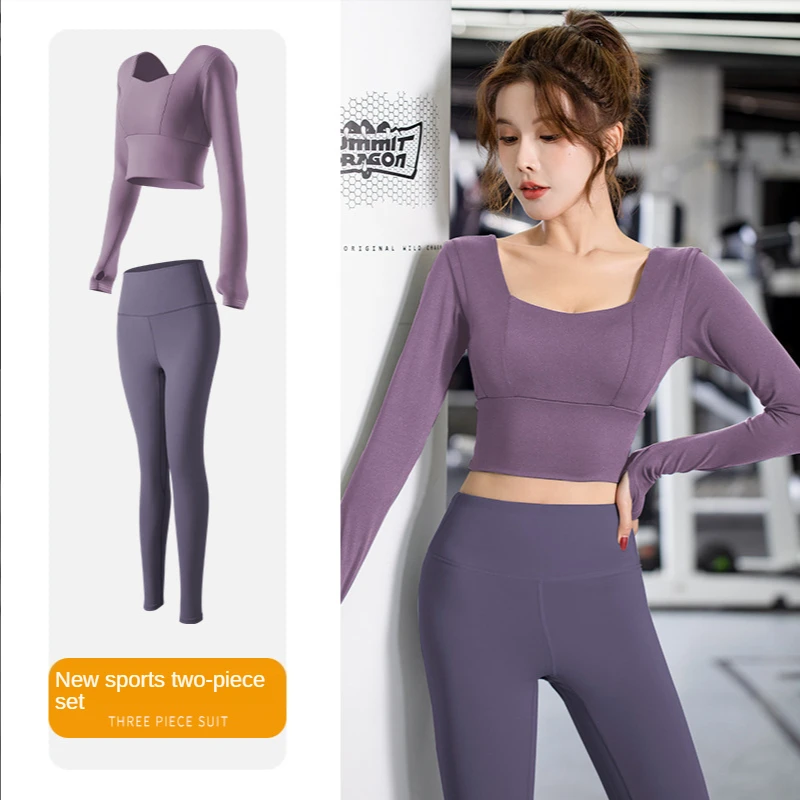 Spring and summer yoga wear women's sports new long-sleeved beauty back top with chest pad quick-drying fitness suit
Spring and summer yoga wear women's sports new long-sleeved beauty back top with chest pad quick-drying fitness suit