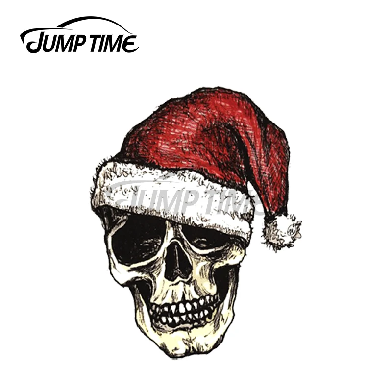 

Jump Time 13 x 10cm For Christmas Skull Car Stickers Windows Personality Decal Car Styling Surfboard Camper Decoration