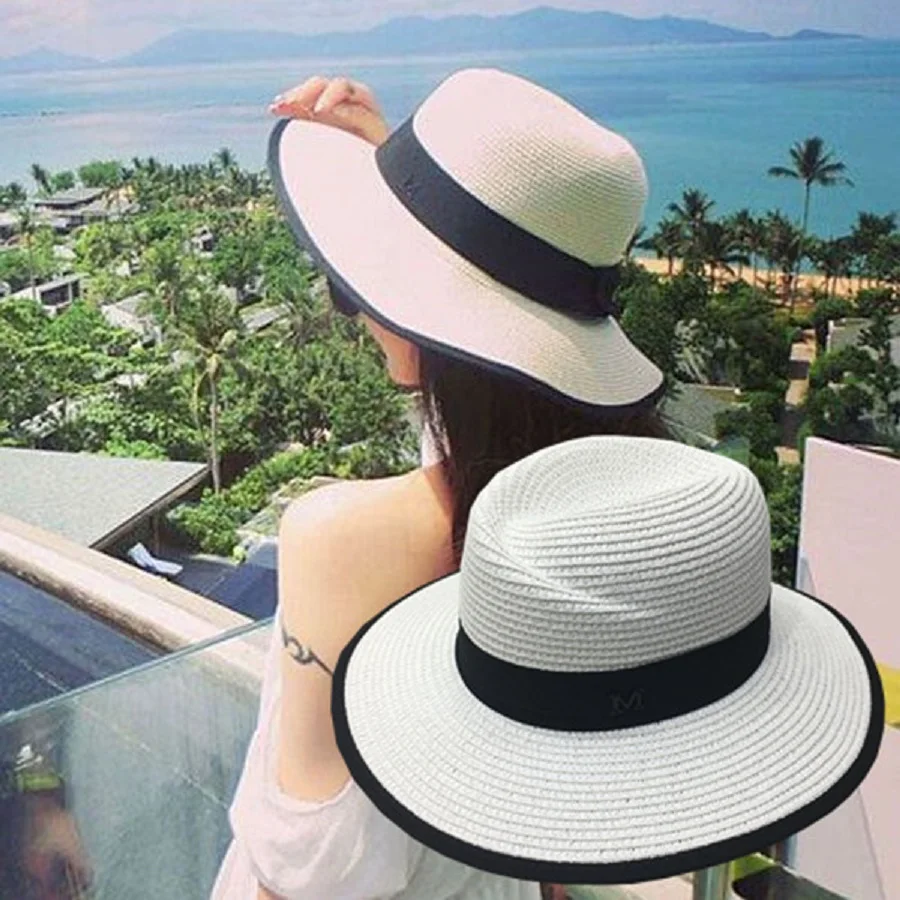 New Elegant Black Jazz Hats For Women White Sun Hat Men Formal Blue Summer Beach Cap Letter M Fedora Straw Hat
New Elegant Black Jazz Hats For Women White Sun Hat Men Formal Blue Summer Beach Cap Letter M Fedora Straw Hat
