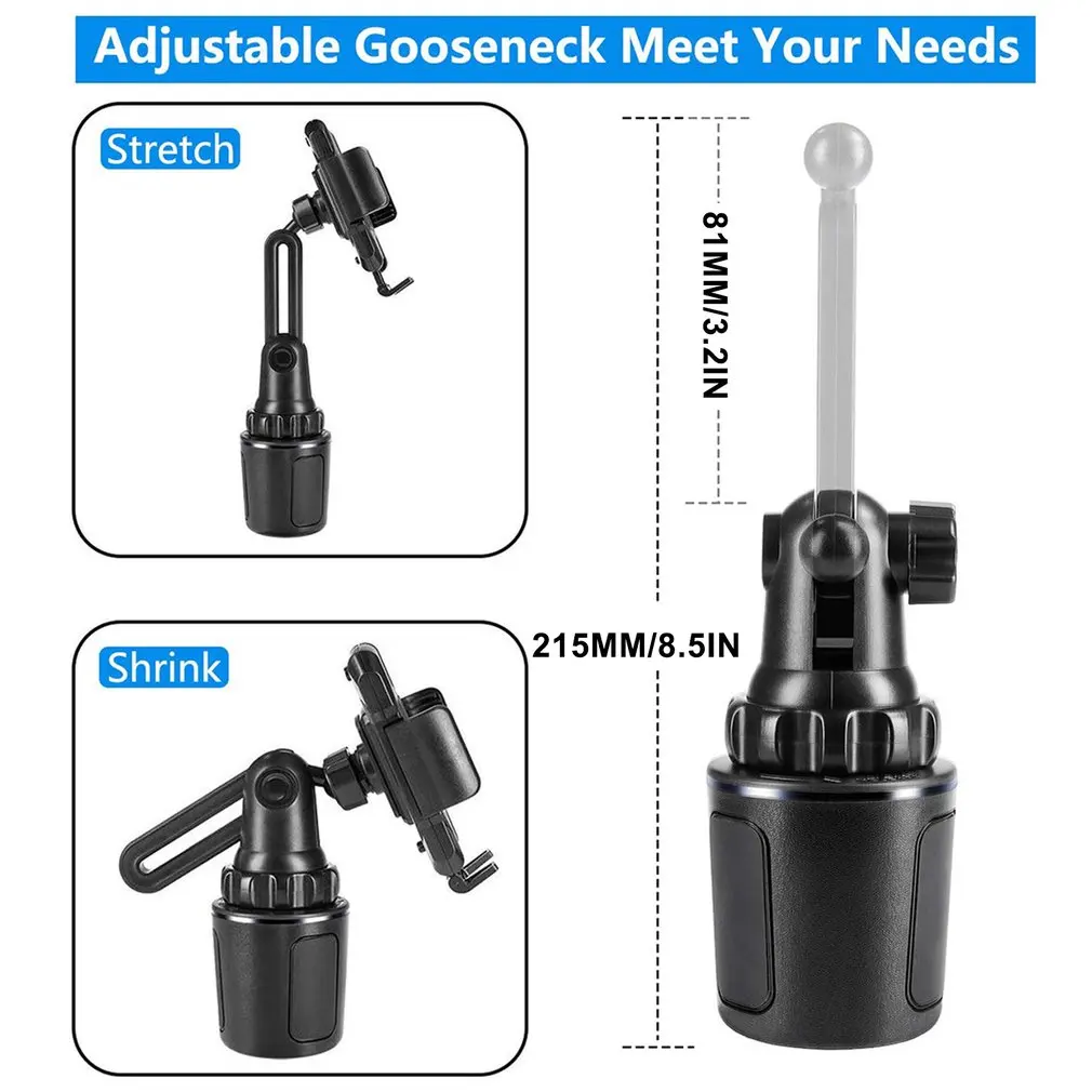 Universal Car Cup Holder Cellphone Mount Stand Cell Phones Adjustable Car Cup Phone Mount For 3-6.5 inch mobile phone
Universal Car Cup Holder Cellphone Mount Stand Cell Phones Adjustable Car Cup Phone Mount For 3-6.5 inch mobile phone