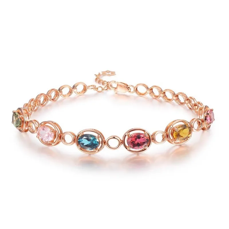 HOYON 18k Rose Gold color Candy Colored Tourmaline Gemstone Bracelet For Women Gem Bracelet Wedding Engagement Fine Jewelry gift
HOYON 18k Rose Gold color Candy Colored Tourmaline Gemstone Bracelet For Women Gem Bracelet Wedding Engagement Fine Jewelry gift
