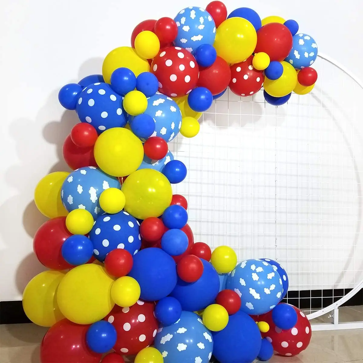 100pcs Cloud Balloons Arch Kit Yellow Blue Red Latex Balloon and 12inch White Cloud Latex Balloons for Inspired Party Birthday
100pcs Cloud Balloons Arch Kit Yellow Blue Red Latex Balloon and 12inch White Cloud Latex Balloons for Inspired Party Birthday