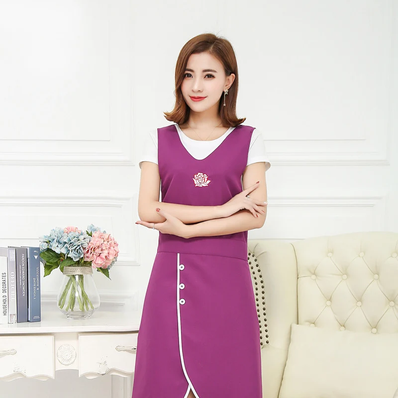Flower Logo Nail Salon Workwear Work Apron For Women Supermarket Tea Coffee Shop Apron Dress Kitchen Cooking Bib With Pocket
Flower Logo Nail Salon Workwear Work Apron For Women Supermarket Tea Coffee Shop Apron Dress Kitchen Cooking Bib With Pocket