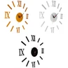 3D акриловые зеркальные поверхности с римскими Цифрами Настенные часы наклейки