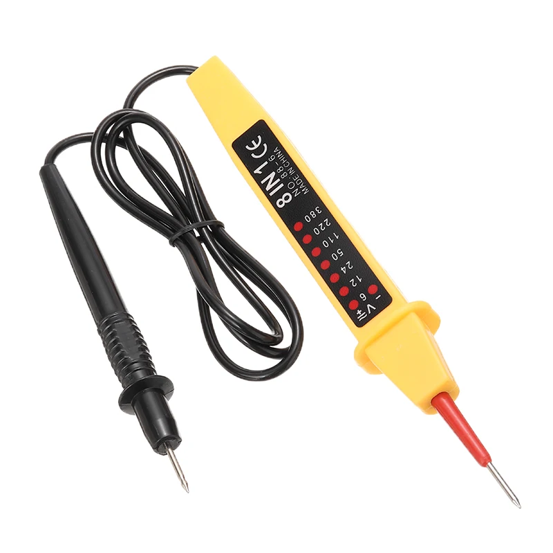 High Quality 8-In-1 Voltage Tester Auto Car Voltage Test Pen AC DC 6-380V Electrical Instruments Tester Detector
High Quality 8-In-1 Voltage Tester Auto Car Voltage Test Pen AC DC 6-380V Electrical Instruments Tester Detector