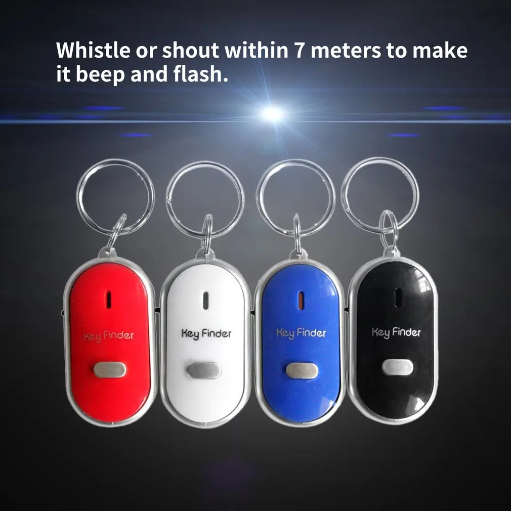 LED Whistle Key Finder Flashing Beeping Sound Control Alarm Anti-Lost Keyfinder Locator Tracker with Keyring
LED Whistle Key Finder Flashing Beeping Sound Control Alarm Anti-Lost Keyfinder Locator Tracker with Keyring