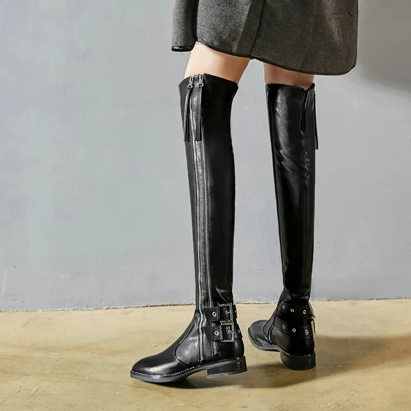 Big Size Genuine Leather Women Knee High Boots 2020 New Fashion Party Night Club Shoes Woman Winter Warm Long Riding Boots
Big Size Genuine Leather Women Knee High Boots 2020 New Fashion Party Night Club Shoes Woman Winter Warm Long Riding Boots