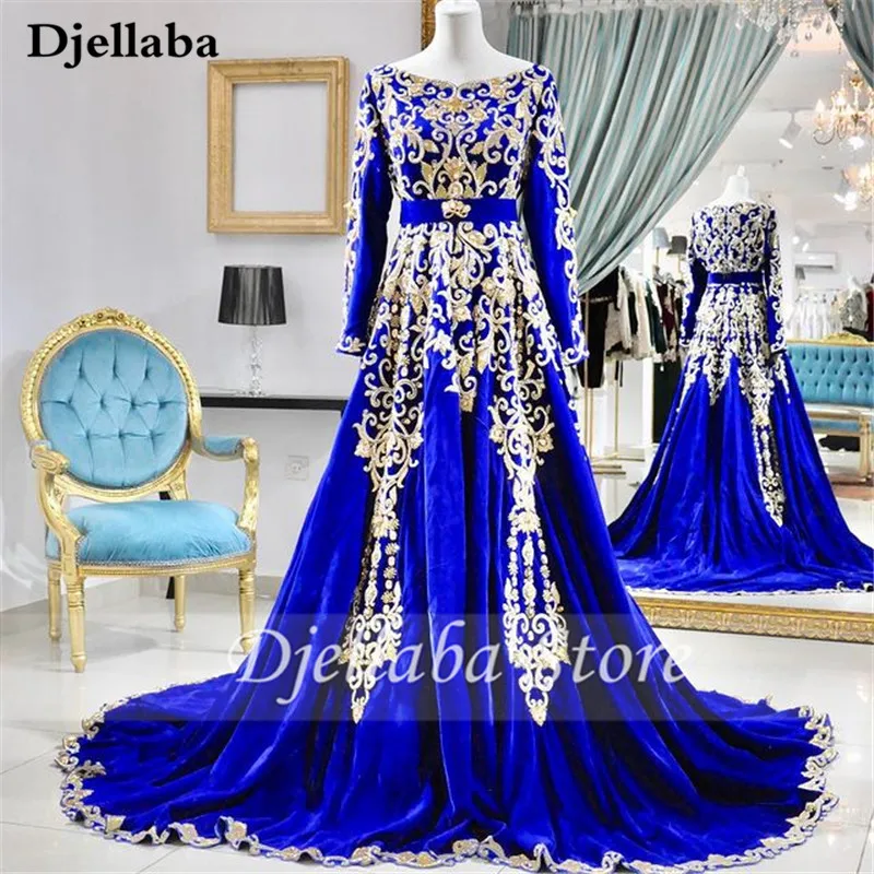 Moroccan Caftan Arabia Evening Dress Royal Blue Velvet Gold Lace Algerian Dubai Mermaid Prom Formal Dress Long Sleeve 2021
Moroccan Caftan Arabia Evening Dress Royal Blue Velvet Gold Lace Algerian Dubai Mermaid Prom Formal Dress Long Sleeve 2021