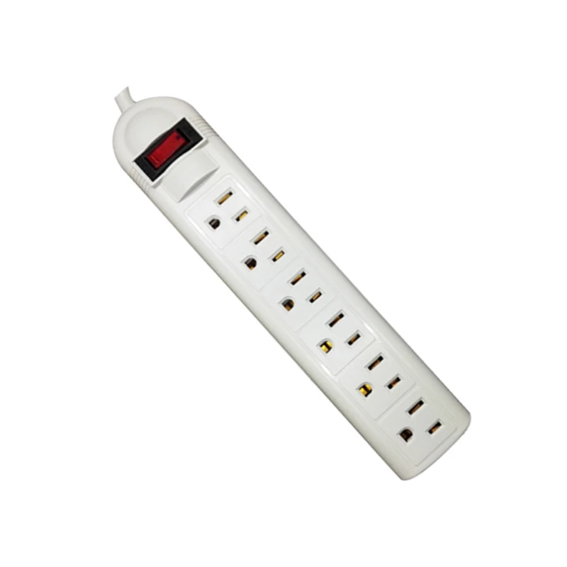 US Plug 6 Socket Surge Protector Wall-mounted 14AWG Horizontal Power Strip Power Socket Switch with Overload Protection
US Plug 6 Socket Surge Protector Wall-mounted 14AWG Horizontal Power Strip Power Socket Switch with Overload Protection