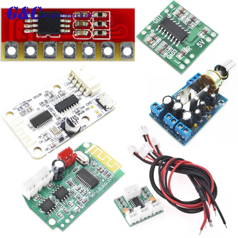 3W+3W Bluetooth 4.0 Audio empfanger Amplifier Single/Dual-Channel 3.7-5V PAM8403 diy electronics
3W+3W Bluetooth 4.0 Audio empfanger Amplifier Single/Dual-Channel 3.7-5V PAM8403 diy electronics