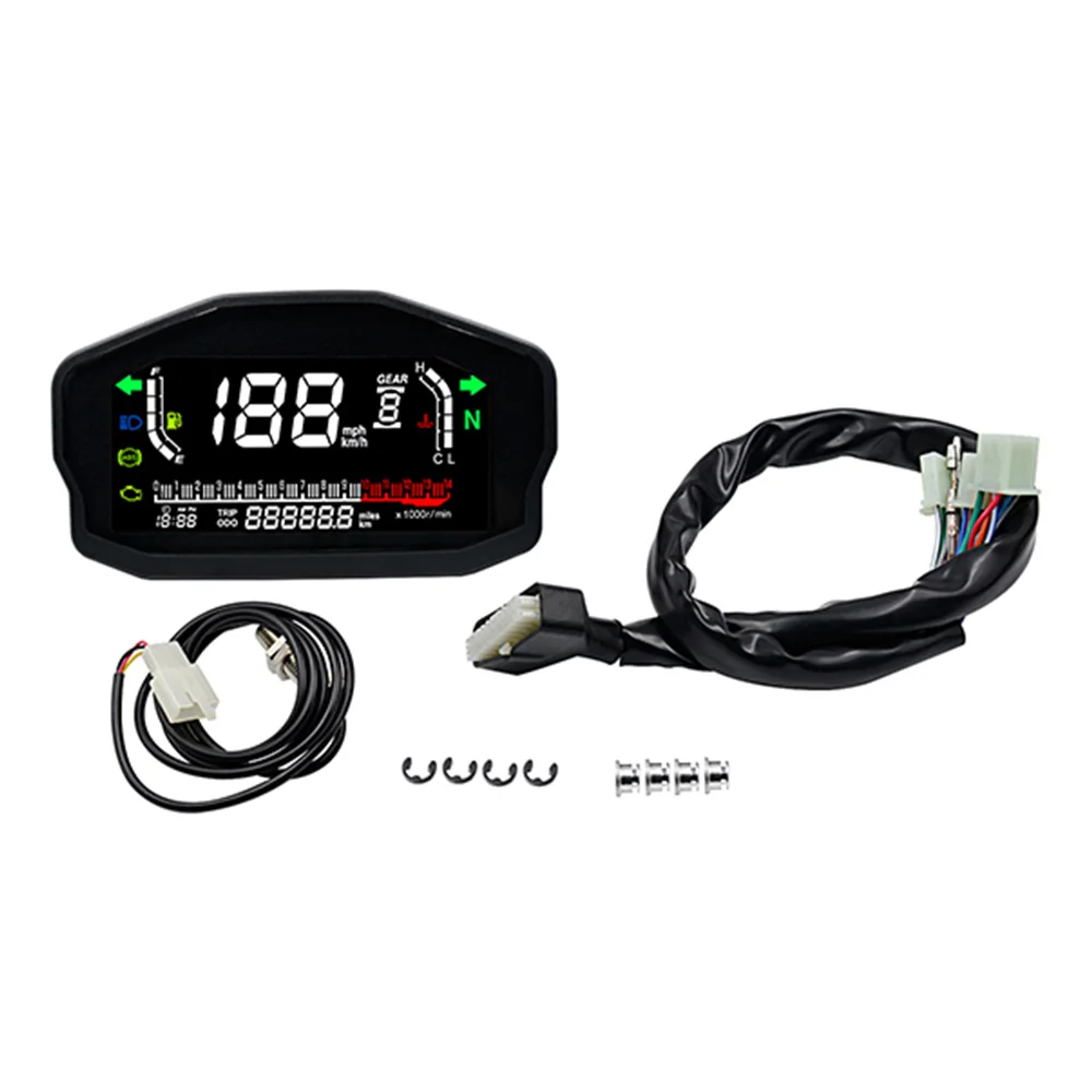 Dashboard Motorcycle Speedometer Odometer Fuel Gauge Temperature Meter Motorcycle Digital Panel Instrument for 1/2/4 Cylinder 
Dashboard Motorcycle Speedometer Odometer Fuel Gauge Temperature Meter Motorcycle Digital Panel Instrument for 1/2/4 Cylinder