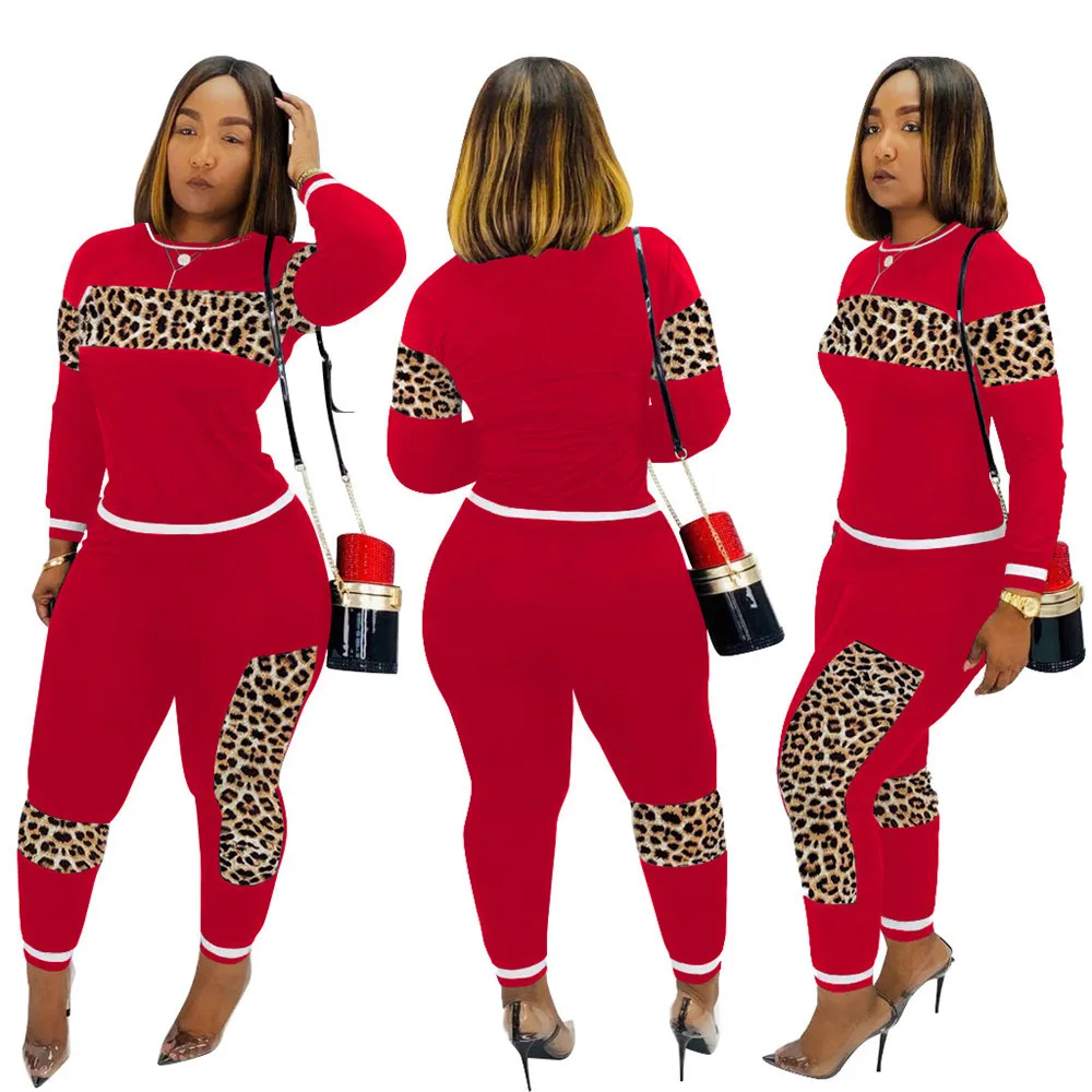 Donsignet Women's Suit New Fashion Summer Temperamentt Casual Slim Sports Two-piece Suit Round Neck Pullover Leopard Prin
Donsignet Women's Suit New Fashion Summer Temperamentt Casual Slim Sports Two-piece Suit Round Neck Pullover Leopard Prin