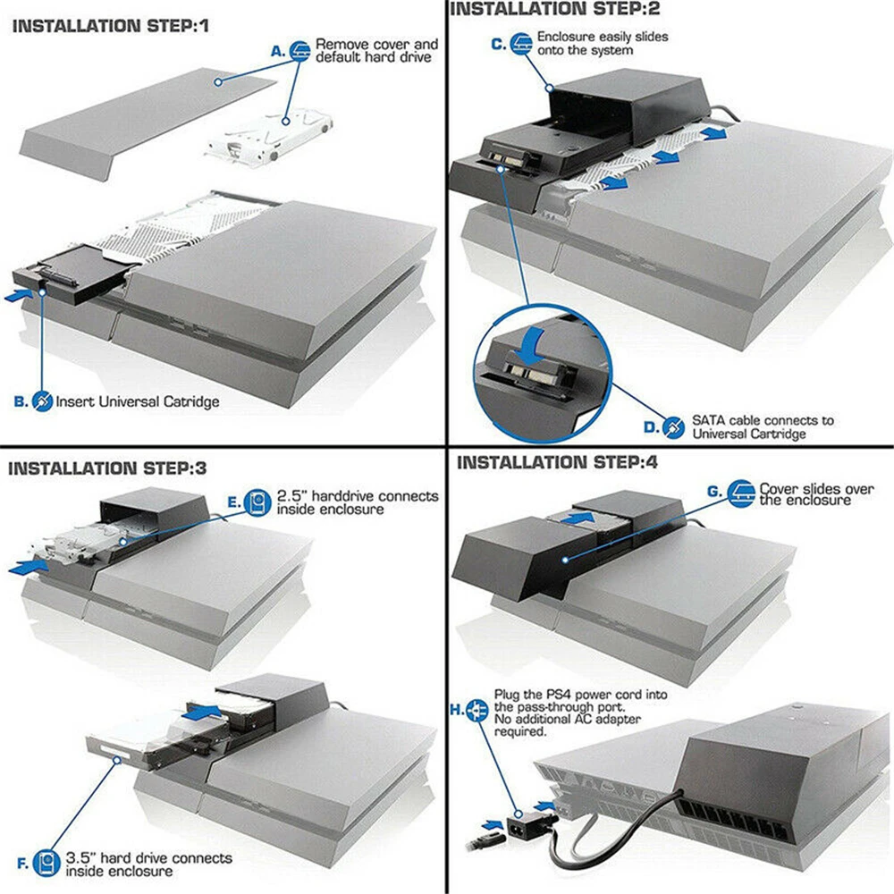3.5" Extra Data Bank Hard Drive External Storage Box Game Expand Internal Memory Capacity For Sony Playstation 4 Game Accessorie
3.5" Extra Data Bank Hard Drive External Storage Box Game Expand Internal Memory Capacity For Sony Playstation 4 Game Accessorie
