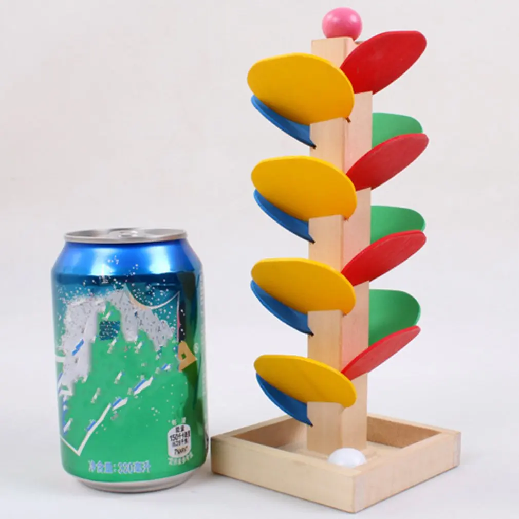 Монтессори развивающая игрушка деревянное дерево мраморный шар беговая дорожка