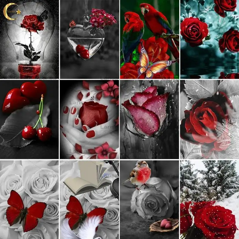 5D Diamond Painting Red Roses Cross Stitch Full Drill Square Diamond Embroidery Flowers Mosaic Picture of Rhinestones Home Decor
5D Diamond Painting Red Roses Cross Stitch Full Drill Square Diamond Embroidery Flowers Mosaic Picture of Rhinestones Home Decor